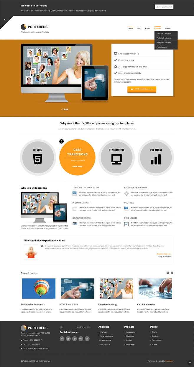 html5+css3网页设计公司产品展示.