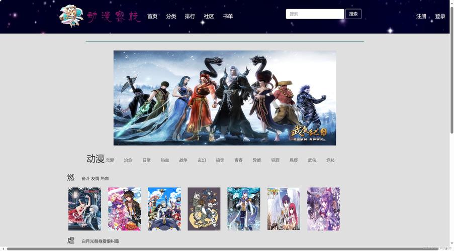 340大学生html5期末大作业动漫客栈响应式自适应网页web前端网页制作
